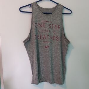 Nike Dri-Fit 'One Step Closer To Greatness' Grey Tank